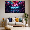 thumbnail image 4 of LUUFILx Let's Glow Neon Party Backdrop Banner Colorful Event Décor Perfect for Birthdays Celebrations Photography Props Decorations Party Supplies Background, 4 of 9