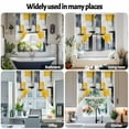 thumbnail image 6 of Abstract Mottled Swag Curtain Valance for Windows, Retro Gary Yellow Stitching Window Treatments Short Swag Topper for Kitchen Windows Bathroom Bedroom, 36"x36", 6 of 8