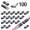 White-100PCS, variant on HBING 50pcs Double-Wire Plug-in Connector, 2-Pin Low Voltage Solderless Quick Connect Wire Connector with Locking Buckle, No-Stripping, No-Soldering