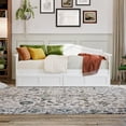 thumbnail image 3 of AFI Acadia Wood Twin Size Daybed Frame with 2 Storage Drawers White, 3 of 16