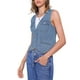 thumbnail image 4 of CHALECO DE MEZCLILLA SIN MANGAS CON CUELLO EN V Y BOLSILLOS CON SOLAPA PARA MUJER INSPIRE CHIC S Azul, 4 of 6