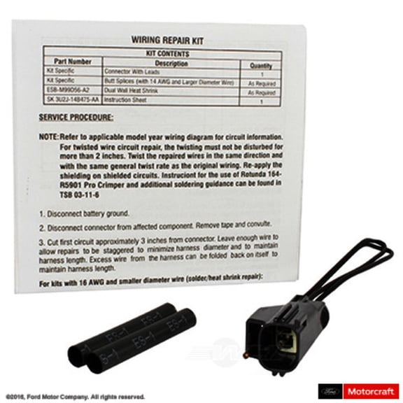 Motorcraft WPT-987 Headlight High / Low Beam Lamp Connector Fits select: 1999-2003 FORD F150, 2009-2017 FORD FOCUS