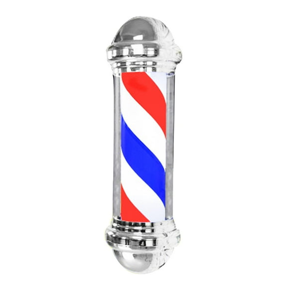 Rainproof Barber Shop Pole Red Blue White Rotating Light Neon Signs Wall Mounted 70cmx22.5cm