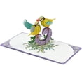 thumbnail image 3 of CUTPOPUP Anniversary Card Pop Up, 15x15cm, Wedding 3D Greeting Card (Couple Finches Kissing), 3 of 6