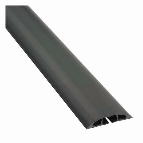 Cable Protector, 1/2 in H, 6 ft L, 2-3/8 in W, 1 Channel, PVC, Black CC-1