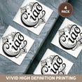 thumbnail image 6 of 3drose, Vibrant Mid-century Modern Christmas Candy Cane Design, Set of 4 Ceramic Tile Coasters, 6 of 7