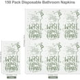thumbnail image 2 of 150 Pack Disposable Bathroom Napkins Wash Your Hands Paper Napkins Bathroom Etiquette Guest Dinner Napkins Decorative Paper Hand Towels for Bathroom Wedding Birthday Anniversary, Sage Green, 2 of 14