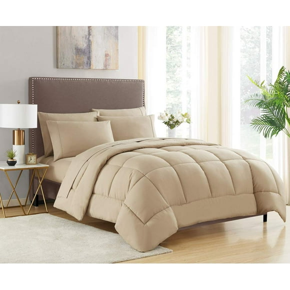Comforter Sweet Home Collection Down Alternative King Taupe