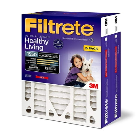 (2x) Filtrete 1550 Allergen Reduction Filter - 16x25x4