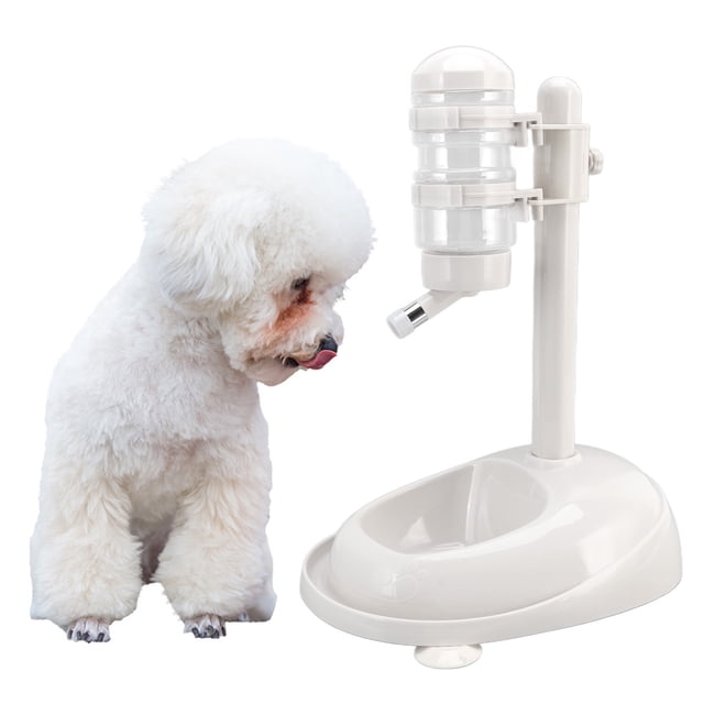 Dispensador de Agua del Tazón de Pie de la Mascota, Comedero de Alimentos Higinico para Perros Altura de Alimentación Ajustable Evita El Deslizamiento Desmontable Párrica