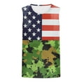 thumbnail image 4 of Cmfcve Men's Summer Tank Top Sleeveless V-Neck Fitness Undershirt Patriotic Camouflage Pullover Vest, 4 of 4