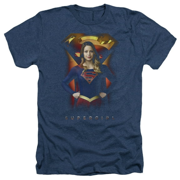 Supergirl - Standing Symbol - Heather Short Sleeve Shirt - X-Large