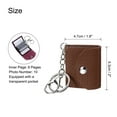 thumbnail image 2 of Uxcell Personalized Leather Mini Photo Album Keychain with 10 Pictures Memory Keyring Book for Family, Dark Brown, 2 of 6