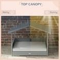 thumbnail image 5 of PawHut Wicker Dog House Elevated Raised Rattan Bed for Indoor/Outdoor with Removable Cushion Lounge, Cream, 5 of 9