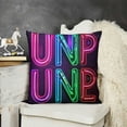 thumbnail image 2 of YINGXI Neon Colorful Just One More Game Decorative Throw Pillow Cover, Decorations For Game Boys , for Chair, Gift for Boys Men 18x18in, 2 of 5