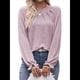 thumbnail image 3 of Camisas de Larga para Mujer, Moda Otoño 2025, Blusas Elegantes e Informales, Blusas Tipo Túnica Plisadas con Cuello Redondo. Púrpura L, 3 of 10