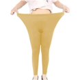 thumbnail image 5 of Plus Size Women's Yoga Pants - High Waist Hip Lifting Workout Leggings (XL-5XL, 18 Colors) | Yubnlvae (Yellow | 3XL), 5 of 6
