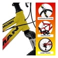 thumbnail image 3 of Bicicleta de Montaña Infantil Monk Akman Rodada 20  rojo amarillo, 3 of 6