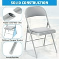 thumbnail image 3 of SUGIFT 6 Pack Vinyl Padded Folding Chair for Indoor and Outdoor, Gray, 3 of 7