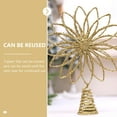 thumbnail image 3 of Hollow Treetop Star Christmas Tree Topper Multi-Petals Star Tree Ornament, 3 of 5