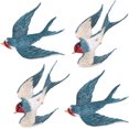 thumbnail image 1 of CHAO 4 Piezas Apliques Cosidos Parches De Tela Bordados De Pájaro Parche Termoadhesivo De Animales Parches Termoadhesivos Bordados De Animales De Pájaro Para Ropa Diy Jeans Camisetas Ja, 1 of 5