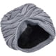 thumbnail image 1 of Gorro cálido para hombres y mujeres - gorros largos holgados - gorro de invierno con patrón de punto a cuadros Forro polar muy suave Adepaton LL-1616, 1 of 6