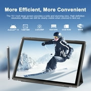 10 Inch Tablet Android 15 Tablets With Case Stylus 8GB (3+5 expansion) RAM+32GB ROM Support 1024GB Expand, 6000mah Battery 10 IN Android Tableta, 2MP+8MP Dual Camera WiFi-6 BT5.0, 10.1 IPS HD Touch