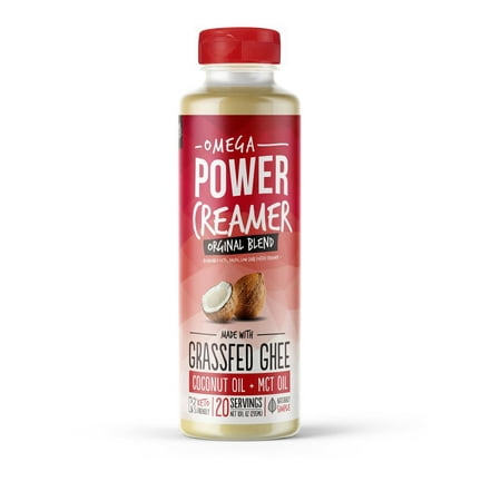 Omega PowerCreamer - ORIGINAL Keto Coffee Creamer - Made with Grass-fed Ghee, Organic Coconut Oil, MCT Oil | Paleo, Low Carb, No Sweeteners, Sugar Free (20 Servings) 10 fl