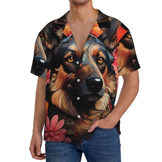 Bingfone Chemise à Manches Courtes Col Cubain avec Poche Cardigan Boutonné Chemise d'Été-Grand