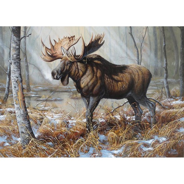 Taladro Diamante Pintura (DE3282) 5D DIY Bordado de punto de cruz completo (Animal-W164) 45x60cm Hugtrwg Para estrenar