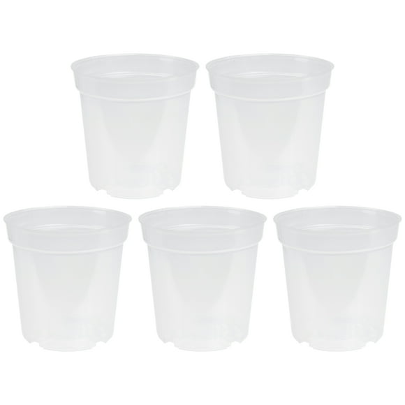 5 macetas transparentes de plástico para orquídeas, suministros para el hogar.