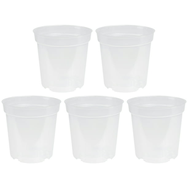 5 macetas transparentes de plástico para orquídeas, suministros para el hogar.