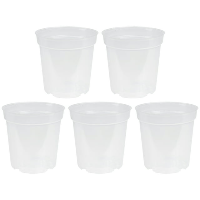 5 macetas transparentes de plástico para orquídeas, suministros para el hogar.