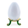 thumbnail image 2 of Green Leaves Gold Tone Metal Green Egg Stand Holder, 2 of 2