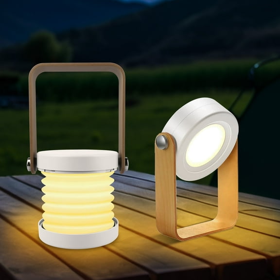 Led Reading Light, TSV Portable Folding Telescopic Night Light, Rechargeable Dimmable LED Lantern Lamp, Table Lamp Outdoor Lamp