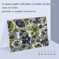 thumbnail image 3 of Yayeee Toggle Light Switch Wall Plate 2-Gang 4.56"x4.48" Decorative Outlet Cover, Green Floral, 3 of 7