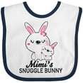 thumbnail image 3 of Inktastic Mimis Snuggle Bunny Easter Girls Baby Bib, 3 of 4