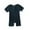 Navy, variant on HQiJIAN Jumpsuits For Girls Babys Girls Boys Summer Casual Solid Color Jumpsuit Knitted Ribbed Pattern Rompers,Sizes 18-24 Months
