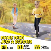 SANOPY Electric Scooter for Kids Ages 6-8, 10 mph, 50 mins Ride Time, 120W Motor, Adjustable Speed & Height, Colorful Lights, LED Display, Foldable Kids Electric Scooter