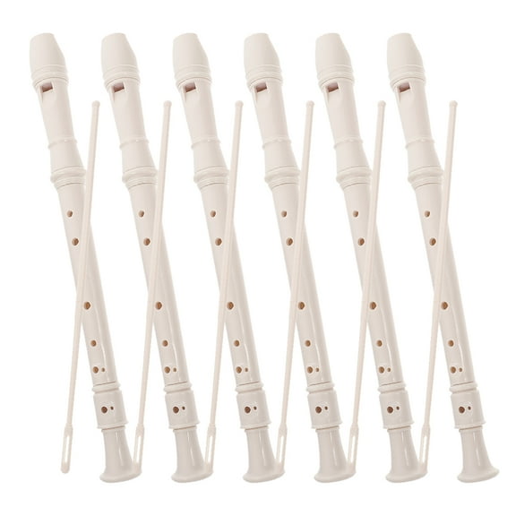 TABLZONE 6-Pack Soprano Recorder Set for Beginners, School Band & Classroom Music Learning Instruments