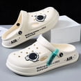 thumbnail image 2 of Zapatillas de verano para hombre, sandalias con agujeros de PVC, para el hogar, jardín, playa, zapatillas planas, zapatos antideslizantes para vadear Qiuyongming unisex, 2 of 2