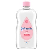 Johnson's Baby Oil, Body Moisturizing Oil for Baby Massage, 20 oz