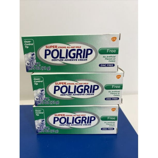 Super PoliGrip Denture Adhesive Cream 0.75 oz (3 pack)