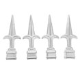 thumbnail image 1 of OULII 4Pcs Silver Iron Fence Finials for DIY Projects and Professional Garden Decor, 1 of 8