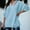 Blue, variant on AOOCHASLIY Clothes Sweaters Fashion Womens Solid Color Long Sleeve Pullove V-Neck Casual Sweater Tops