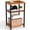 Rust Brown, variant on edx 3-Tier End Table, Nightstand, Storage Shelf for Living Room, Bedroom, Rust Brown,11.81"W x 13.39"D x 22.8"H