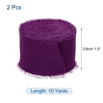 thumbnail image 2 of Unique Bargains Chiffon Ribbon 1.5' x 10 Yard, Handmade Fringe Ribbon, Purple Silk Ribbon for Wedding, Gift Wrapping, 2pcs, 2 of 5