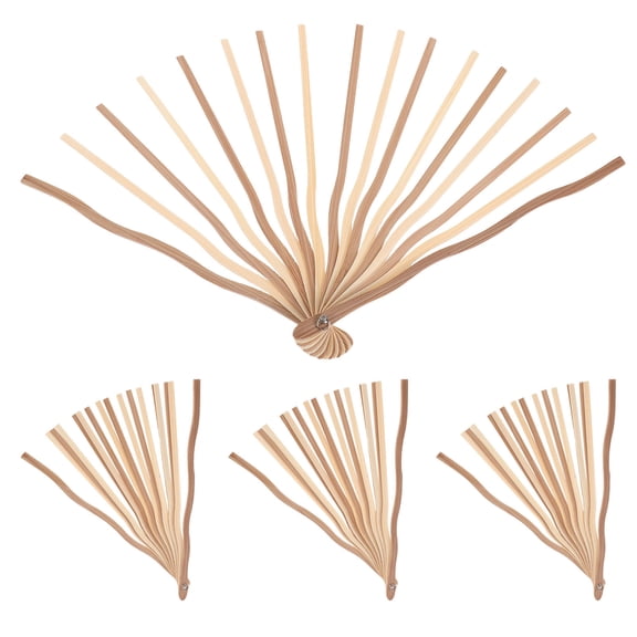 4Pcs Bamboo Handheld Folding Fan Frame for DIY Crafting with Portable Fan Skeleton