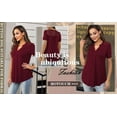 thumbnail image 5 of LETDIOSTO Women's Plus Size Tops Henley V Neck Button T Shirt Floral Casual Blouse L-4X, 5 of 9