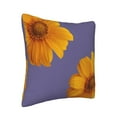 thumbnail image 2 of Square Throw Pillow Covers with Core, Realistic Daisy Art Pattern Purple Pillows for Sofa Beds, 16"x16", 2 of 9